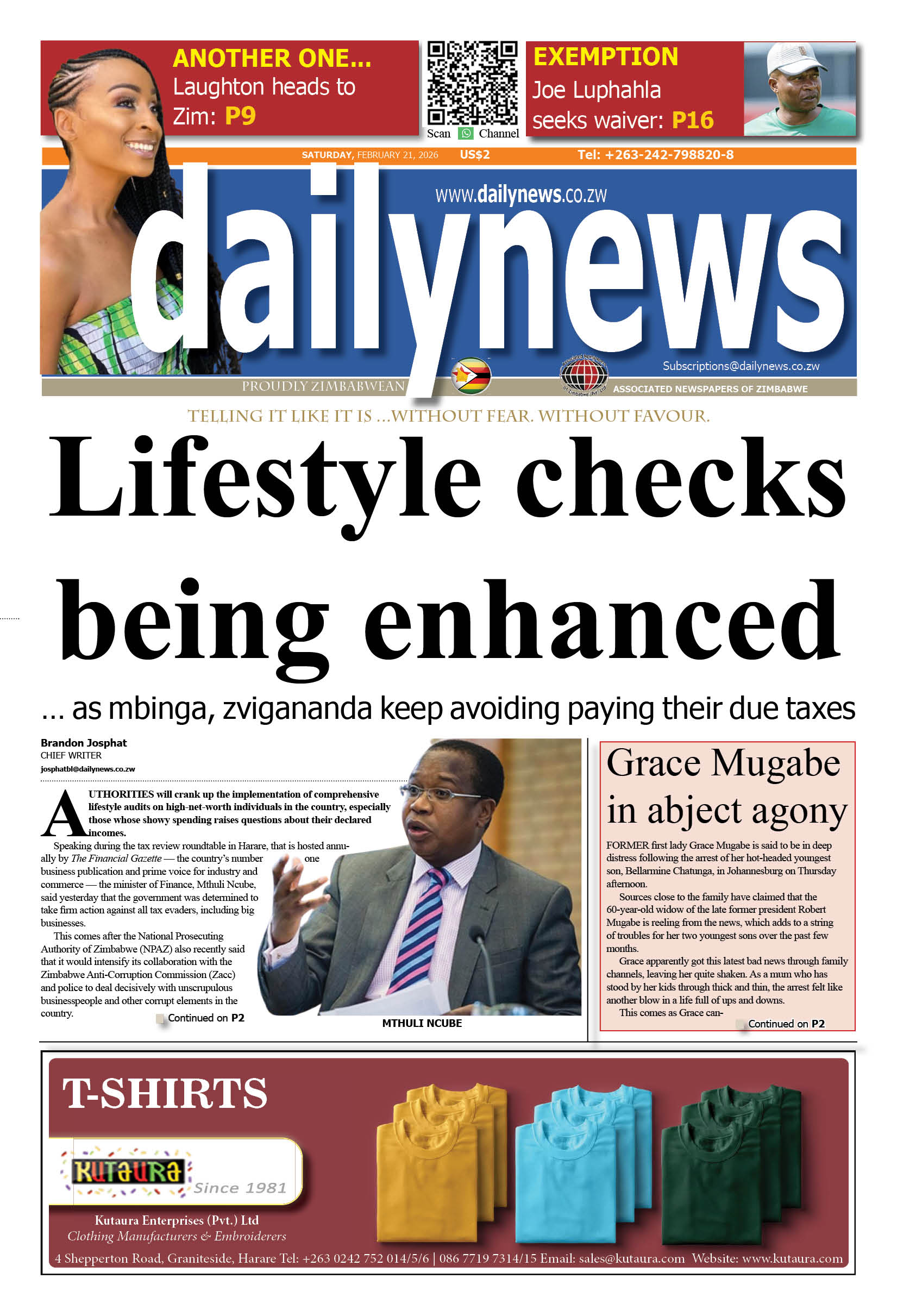 Saturday 21 February 2026